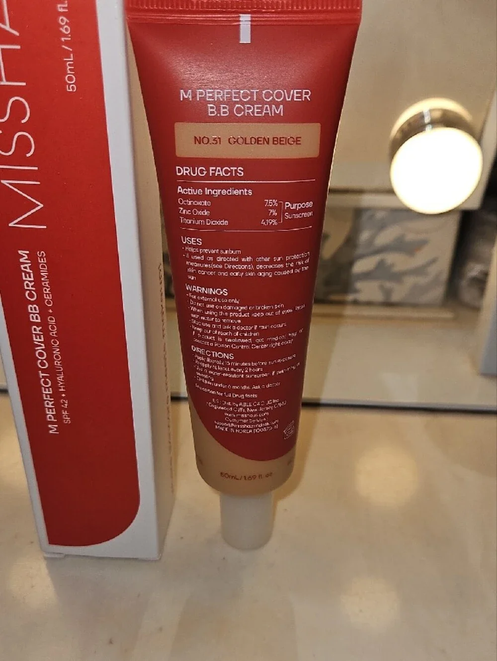 MISSHA M Perfect Cover BB Cream - Warm Orange Shade